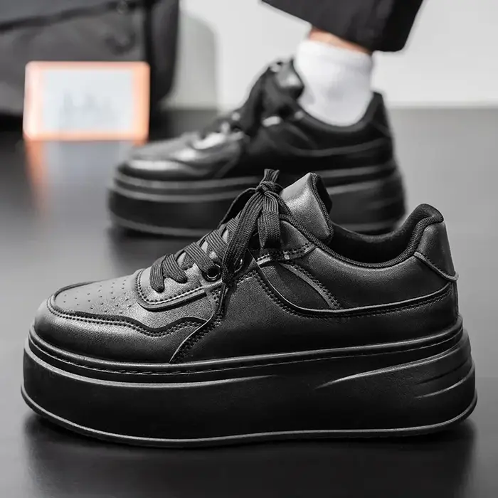 Chaussures de papa tendance, confortables, légères, en cuir souple, chaussures de course, style décontracté et sportif, style universitaire, polyvalentes, respirantes