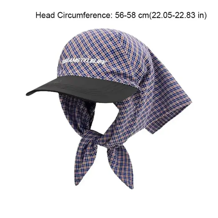 Casquette de baseball style coréen tendance avec foulard intégré