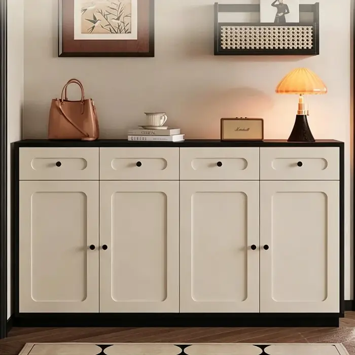 Meuble à chaussures moderne et fin avec tiroirs pour entrée