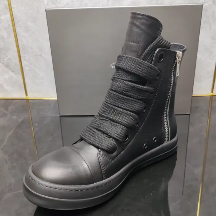 Marque r-o chaussure entièrement en cuir noir chaussures hommes Sneaker femmes haut