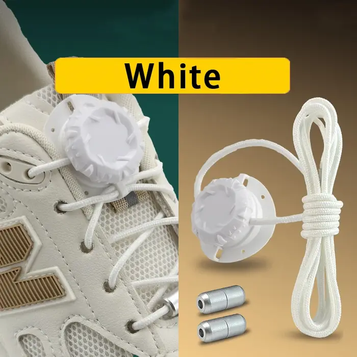 1 paire/2 paires de lacets de chaussures sans nœuds