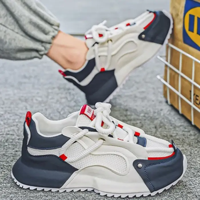 Baskets grande taille pour hommes mode chaussures décontractées en plein air respirant formateur Shhoes