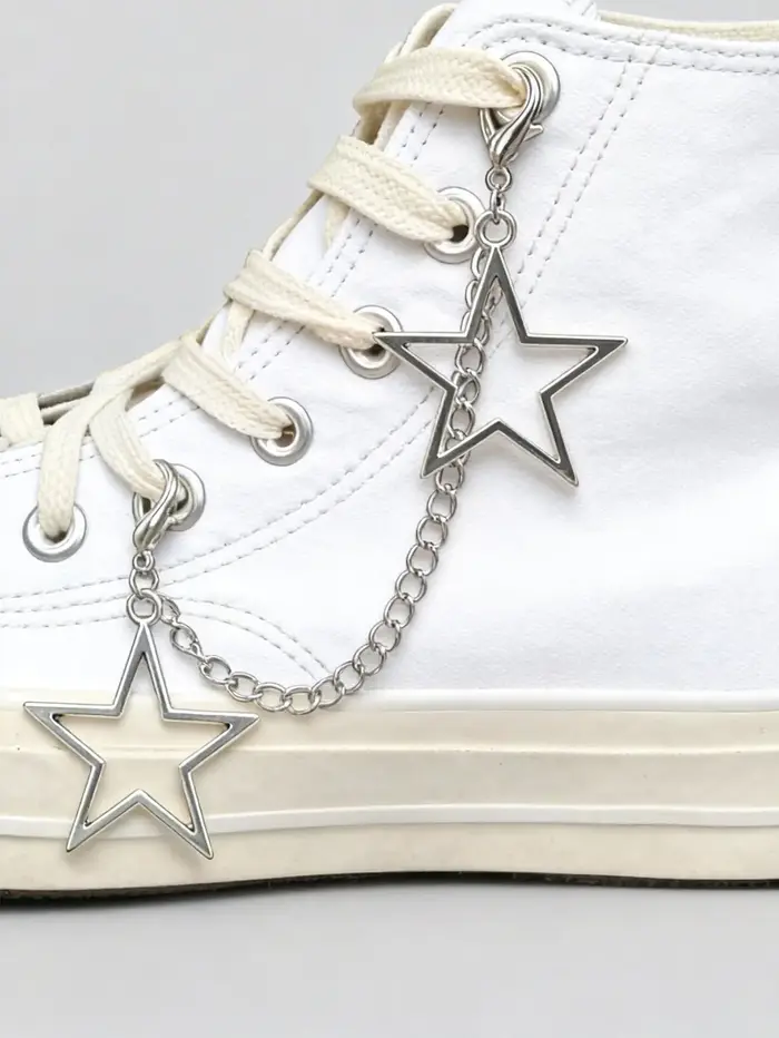 Accessoires de décoration de chaussures de style hip-hop en forme d'étoile punk grunge 2 pièces