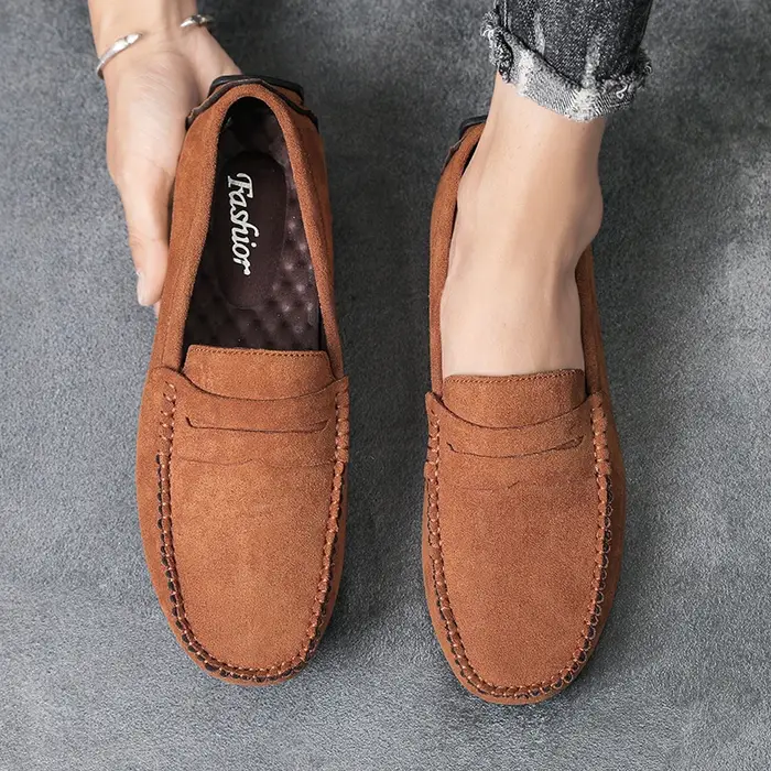 Mode daim hommes chaussures décontractées respirant en cuir