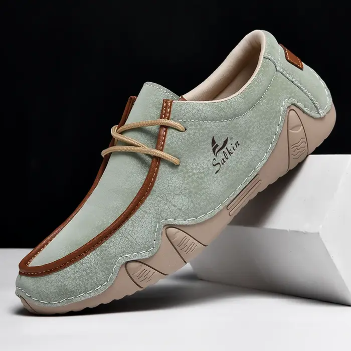 Nouvelle mode baskets femmes à la main en cuir décontracté