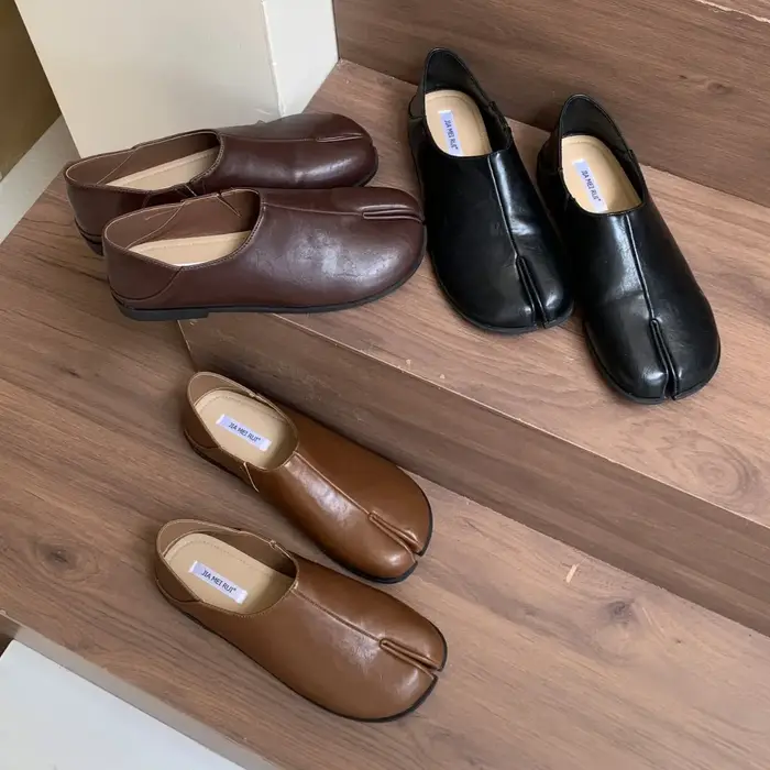 Chaussures plates originales en cuir souple pour femmes