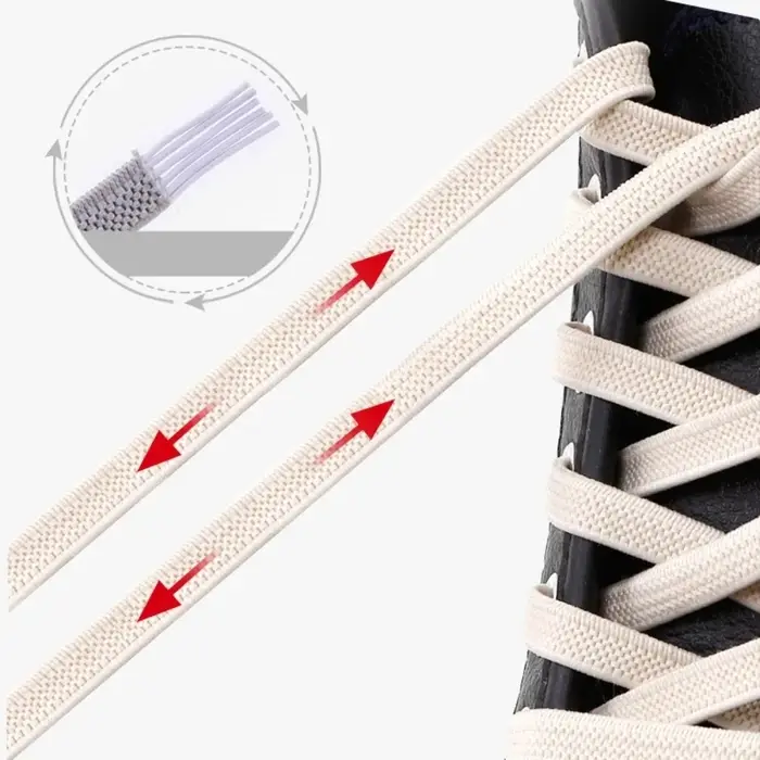 1 paire de lacets élastiques sans nœuds pour baskets de loisirs en extérieur