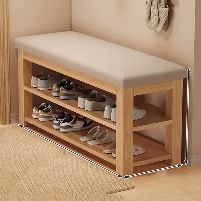 Organisateur de banc, meuble de rangement pour chaussures