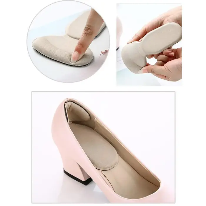 Protège-talons pour chaussures (2 pièces) – Coussinets souples auto-adhésifs absorbant les chocs pour bottes et