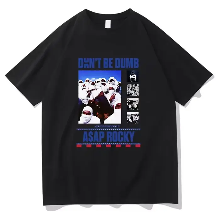 Asap Rocky ne soyez pas muet hommes vêtements t-shirt Homme nouveau dans les hauts et T-shirts à manches courtes col