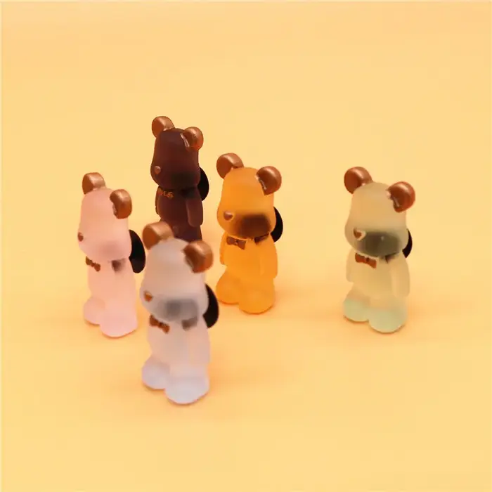 Breloques de chaussures d'animaux mignons en résine dure, décorations Kawaii, nœud, ours, accessoire