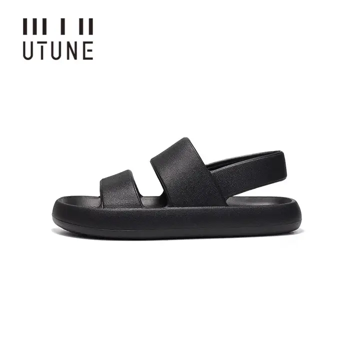 UTUNE-Sandales à Semelle Optique pour Femme et Enfant, Pantoufles d'Extérieur à Semelle Souple, Chau