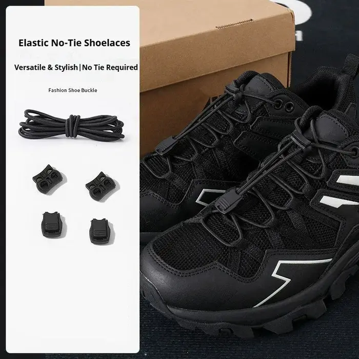 Lacets élastiques sans nœud avec boucle à dégagement rapide, lacets paresseux ajustables pour la ran