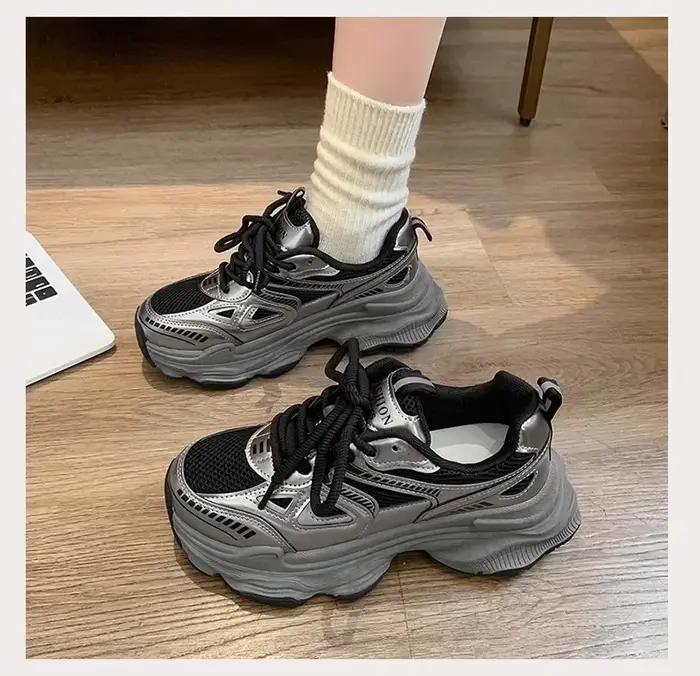 Baskets plateforme 2026 pour femme – Chaussures de sport décontractées antidérapantes à semelle épaisse – Confortables et polyvalentes – Zapatos Mujer