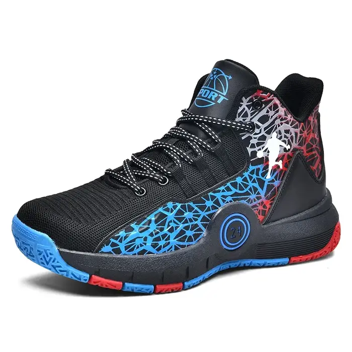 Chaussures de Basket-ball pour hommes, baskets de sport respirantes, d'entraînement athlétique en pl