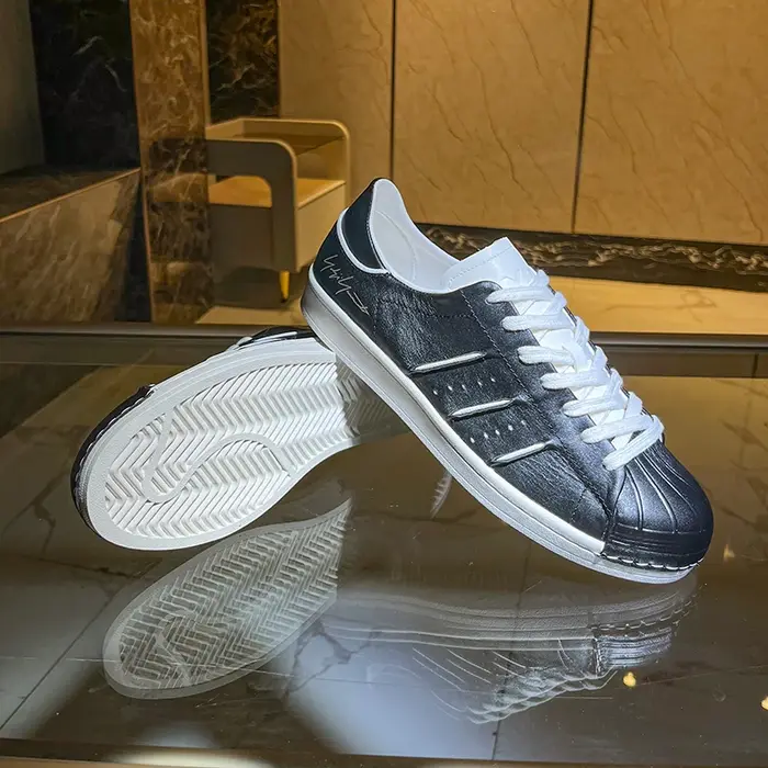 Baskets décontractées à la mode en cuir de veau naturel chaussures