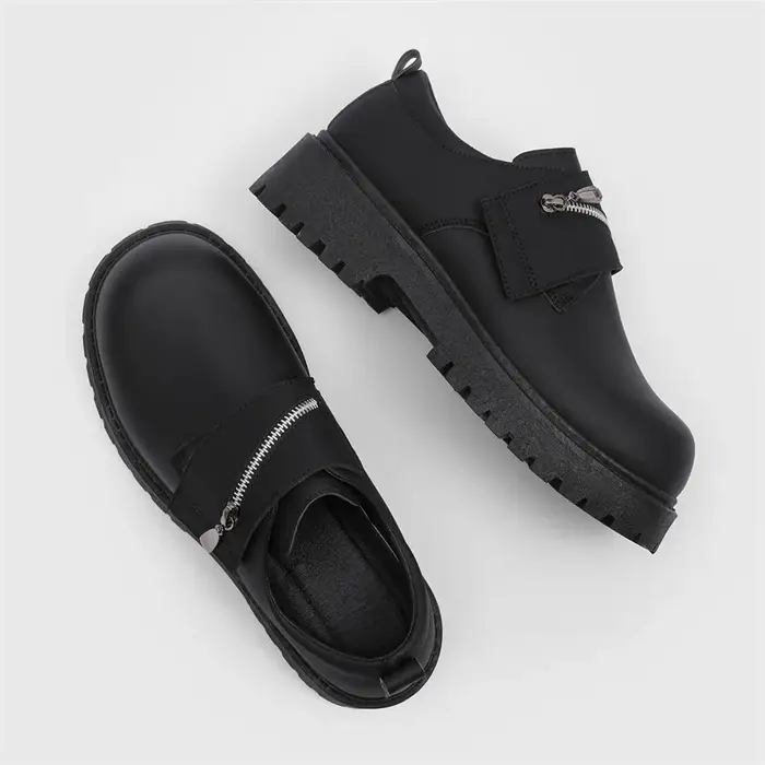 Bottes décontractées pour hommes à semelle épaisse et rehaussement discret