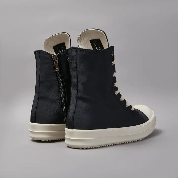 Décontracté haut femmes Sneaker concepteur hommes chaussure noir mode Satin Zip chaussure classique 