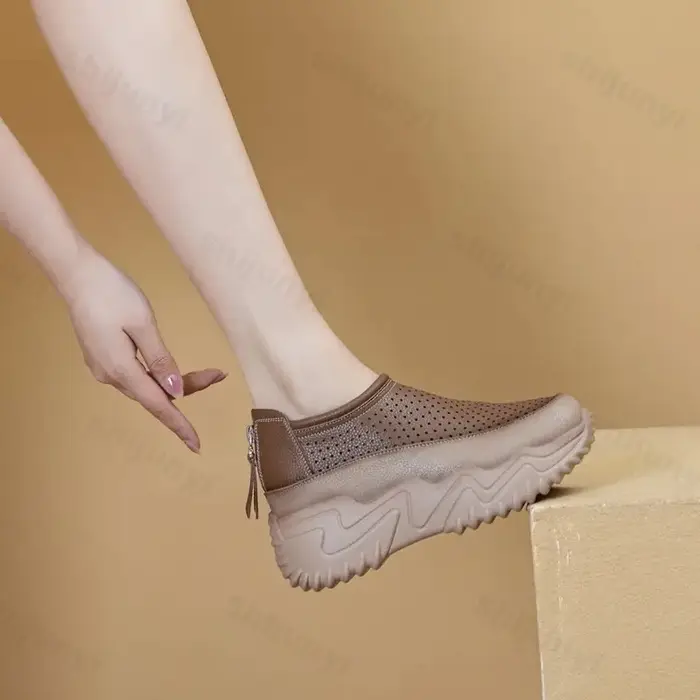 Chaussures plates à plateforme pour femme