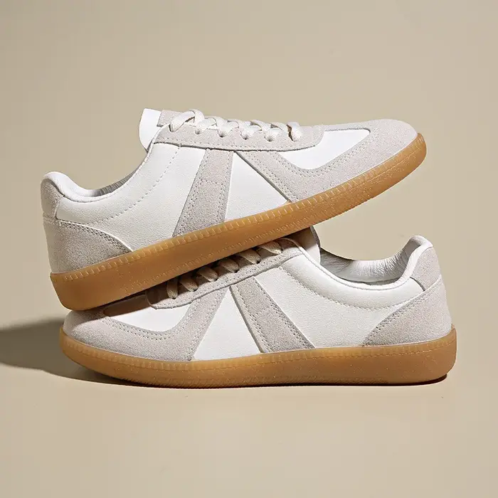 Chaussures de marque de luxe pour femmes, baskets plates décontractées en cuir PU, tissu respirant, 