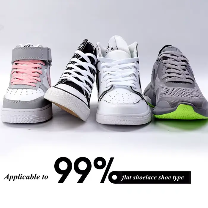 1 paire de lacets plats pour baskets 36 couleurs lacets de chaussures en tissu blanc noir lacets de