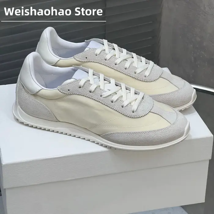 Nouvelle Collection Printemps 2026 : Chaussures Athlétiques Femme – Design Minimaliste Bicolore, Bout en Forme d'Amande, Lacets, Confortables et Décontractées