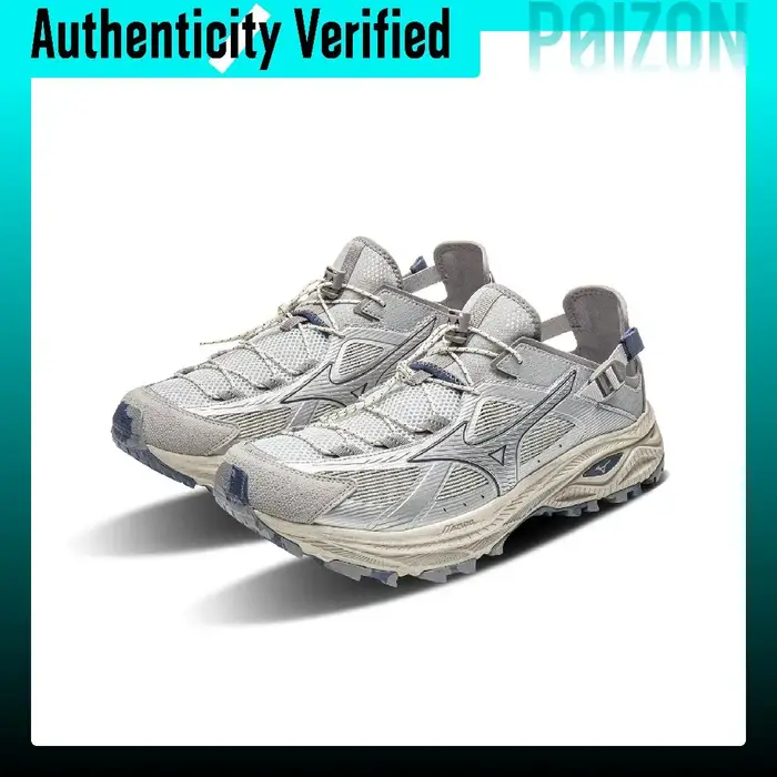 Chaussures de trekking Mizuno Racer Trail respirantes, anti-collision, unisexes, gris argenté D1GH261205