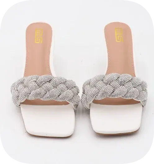 Chaussures d'été noires pour femmes, sandales à bout carré et ouvert, tressées argentées, ornées de cristaux, talons hauts tendance, sandales de créateur pour femmes