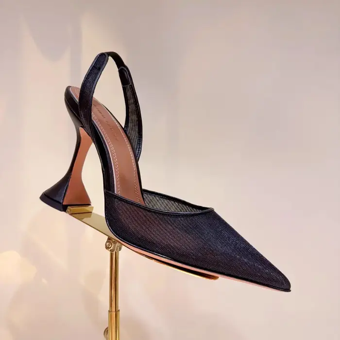 Sandales à talons hauts été nouvelle dentelle pointue maille verre à vin talon chaussures de mariage robe de banquet