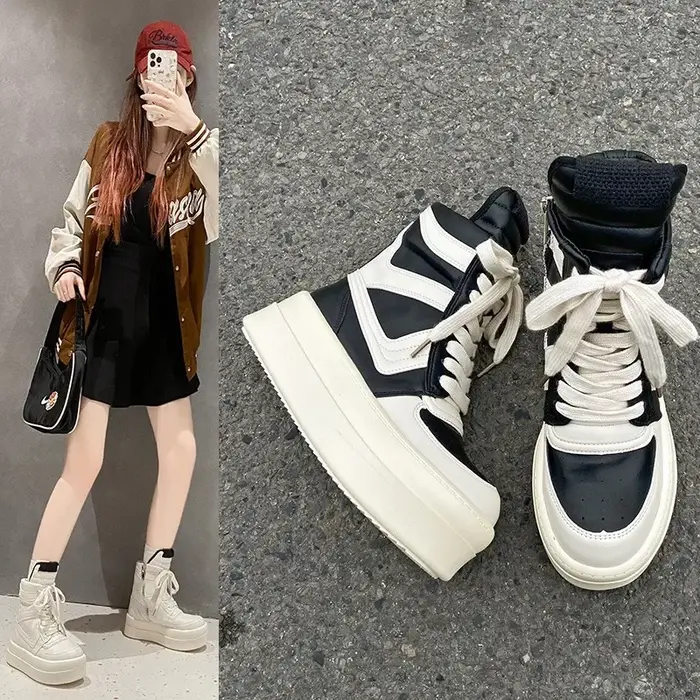 Chaussures à plateforme épaisse pour femme