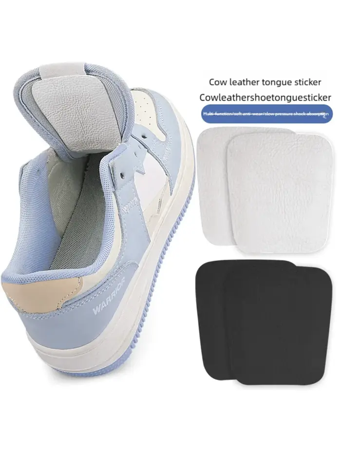 2 paires de coussinets de langue en cuir de taille uniforme – Semelles intérieures antidérapantes et confortables