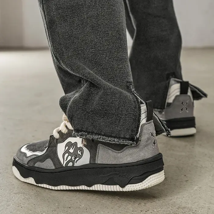 Femmes chaussures hommes rétro Hip-hop Punk Goth Y2K volcan Skateboard