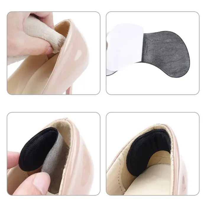 2 paires de coussinets de talon 4D, patchs anti-frottement, coussinets de chaussures, soulagement de