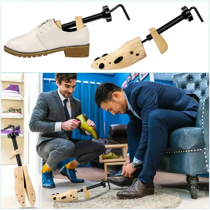 1 pièce Embauchoirs en bois réglables et extensibles pour hommes