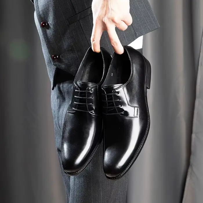 Chaussures en cuir Oxford à lacets pour hommes