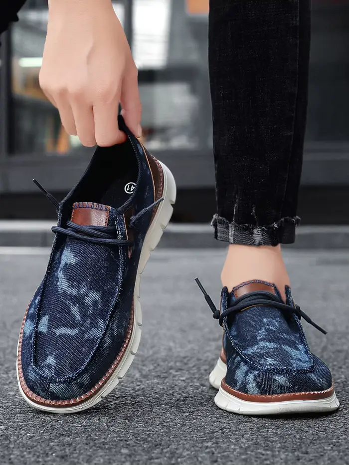 Nouvelles chaussures décontractées à lacets en patchwork Tie-Dye pour hommes