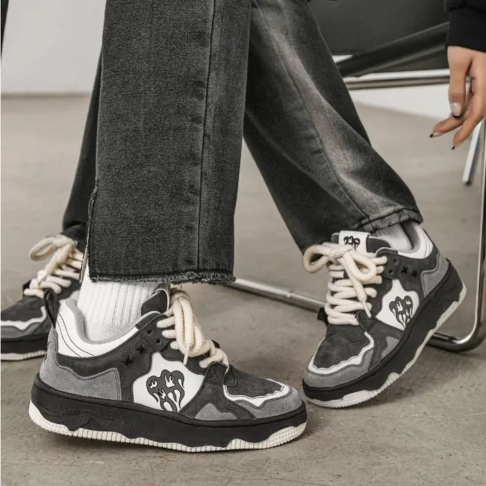 Femmes chaussures hommes rétro Hip-hop Punk Goth Y2K volcan Skateboard