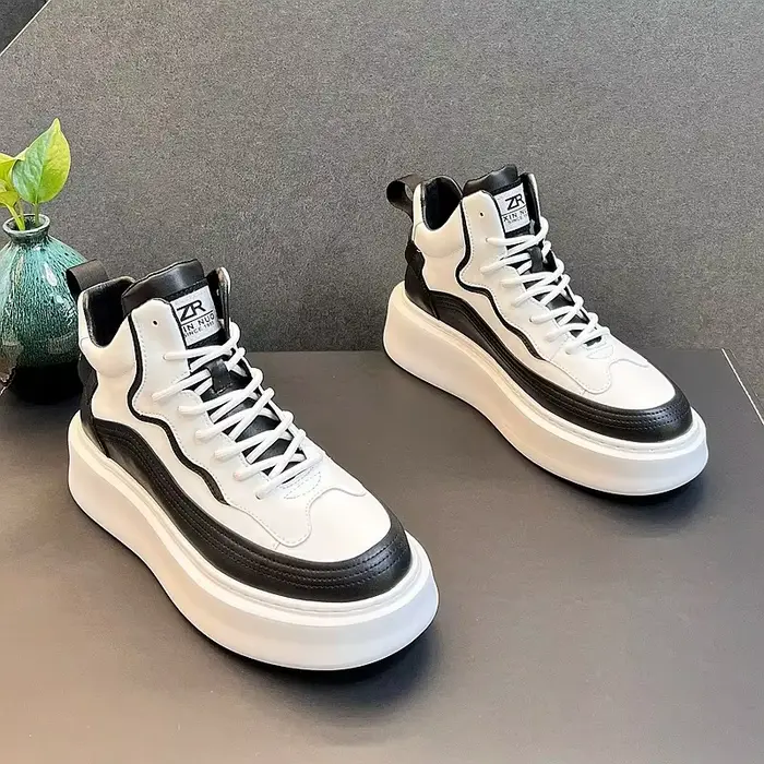 Nouvelles Chaussures en Cuir Souple Blanc Respirant Style Coréen Printemps-Automne 2024 – Chaussures