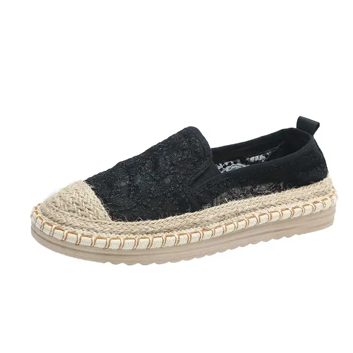 2025 chaussures De créateur tressé dentelle Patchwork chaussures plates confortables chaussures à en