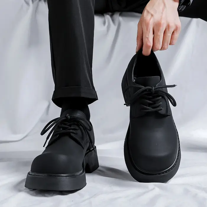 Chaussures à lacets en cuir pour hommes, design original, classique, business, décontracté, gIslande