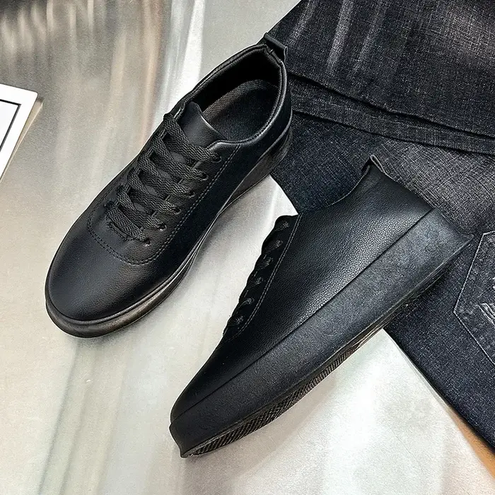Baskets Blanches à Lacets pour Homme, Chaussures de dehors Décontractées, Printemps et Automne