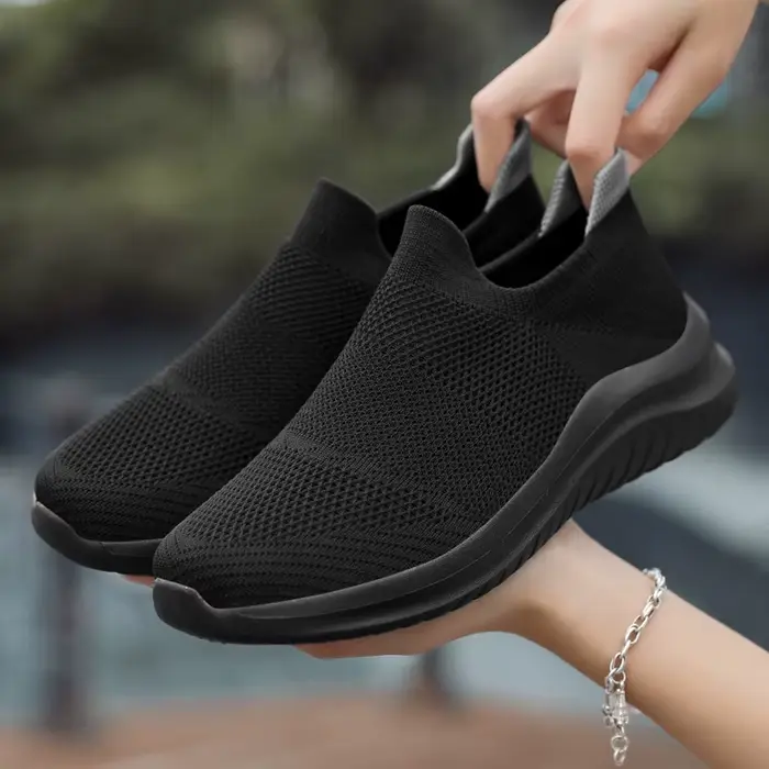 Chaussures pour hommes semelle souple baskets à enfiler