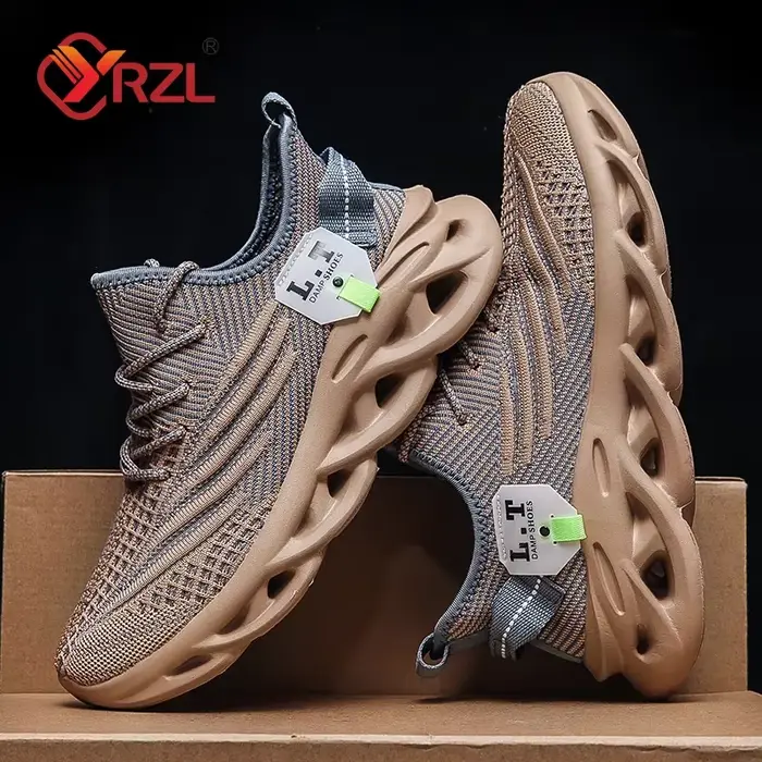 YRZL hommes sport course noir Jogging chaussures espadrilles décontractées en plein air respirant maille femmes léger