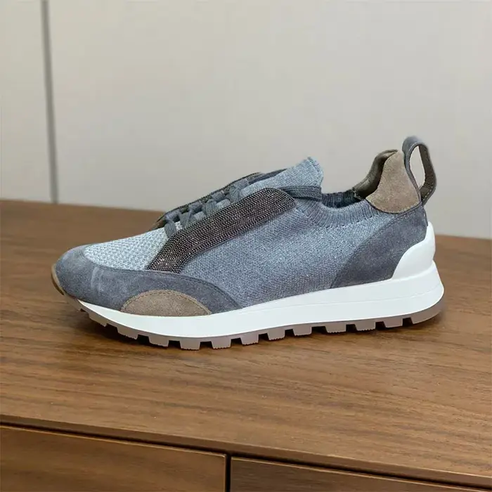 Baskets classiques pour femmes chaîne perle à lacets chaussures plates confort chaussures de course
