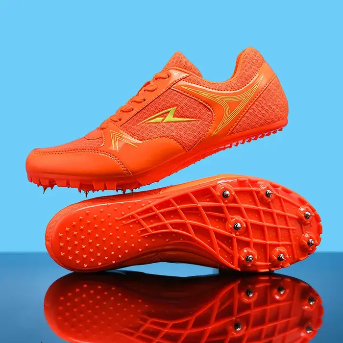 Chaussures de course sur piste bleues pour hommes et femmes