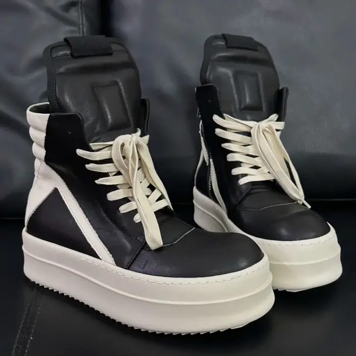 Ro classique concepteur hommes chaussure femmes Sneaker entièrement en cuir noir bottine haut chauss