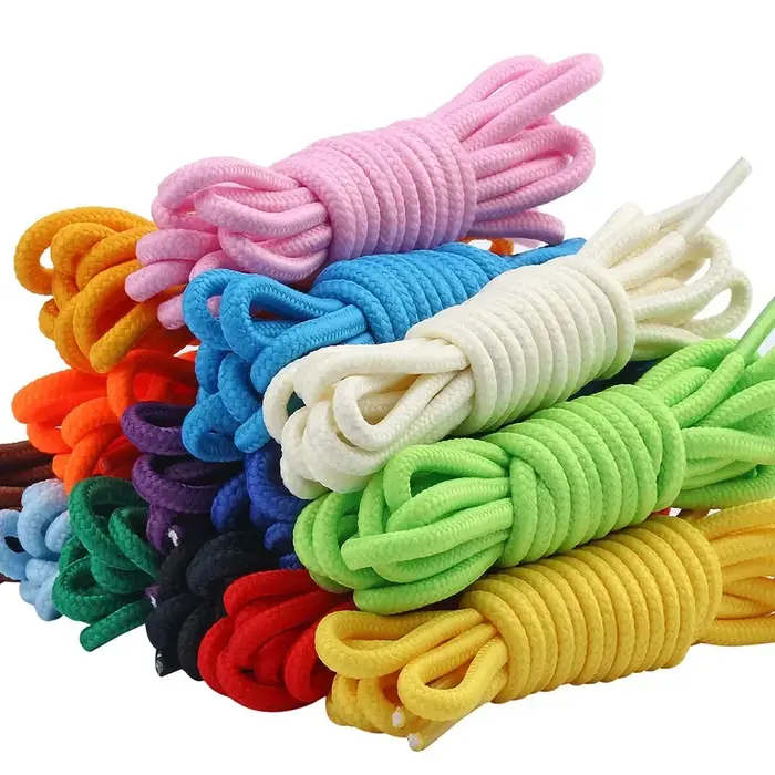 1 paire de lacets ronds classiques en polyester, lacets de chaussures durables, lacets de bottes, la
