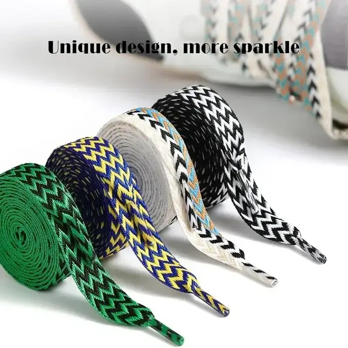 Encounaker-Lacets Lumineux Plats et Ondulés pour Chaussures de dehors