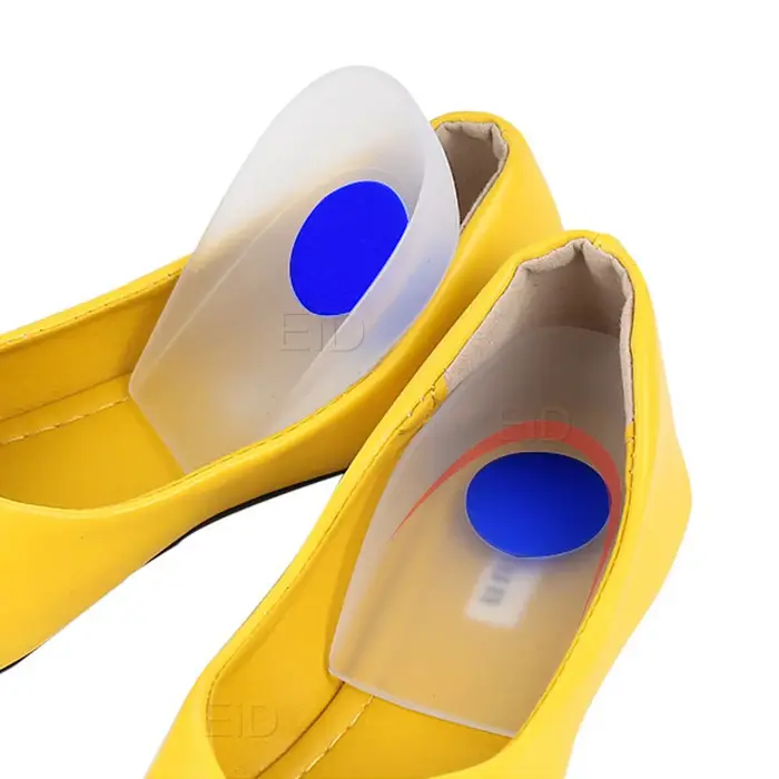 Coussretours de talon en gel de silicone pour fasciite plantaire, absorption des chocs, soins des pi