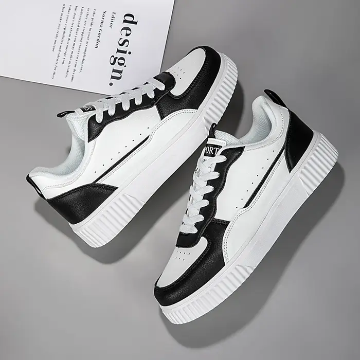ELUVA hommes baskets automne blanc chaussures léger semelle épaisse antidérapant Skatebaord